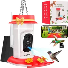 Svanur Smart Hummingbird Feeder Camera Solar 2K AI Bird Feeder 32GB