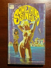 Something Sinful John Dexter Ember Library Book Greenleaf 1967 1960s Vtg PB BK