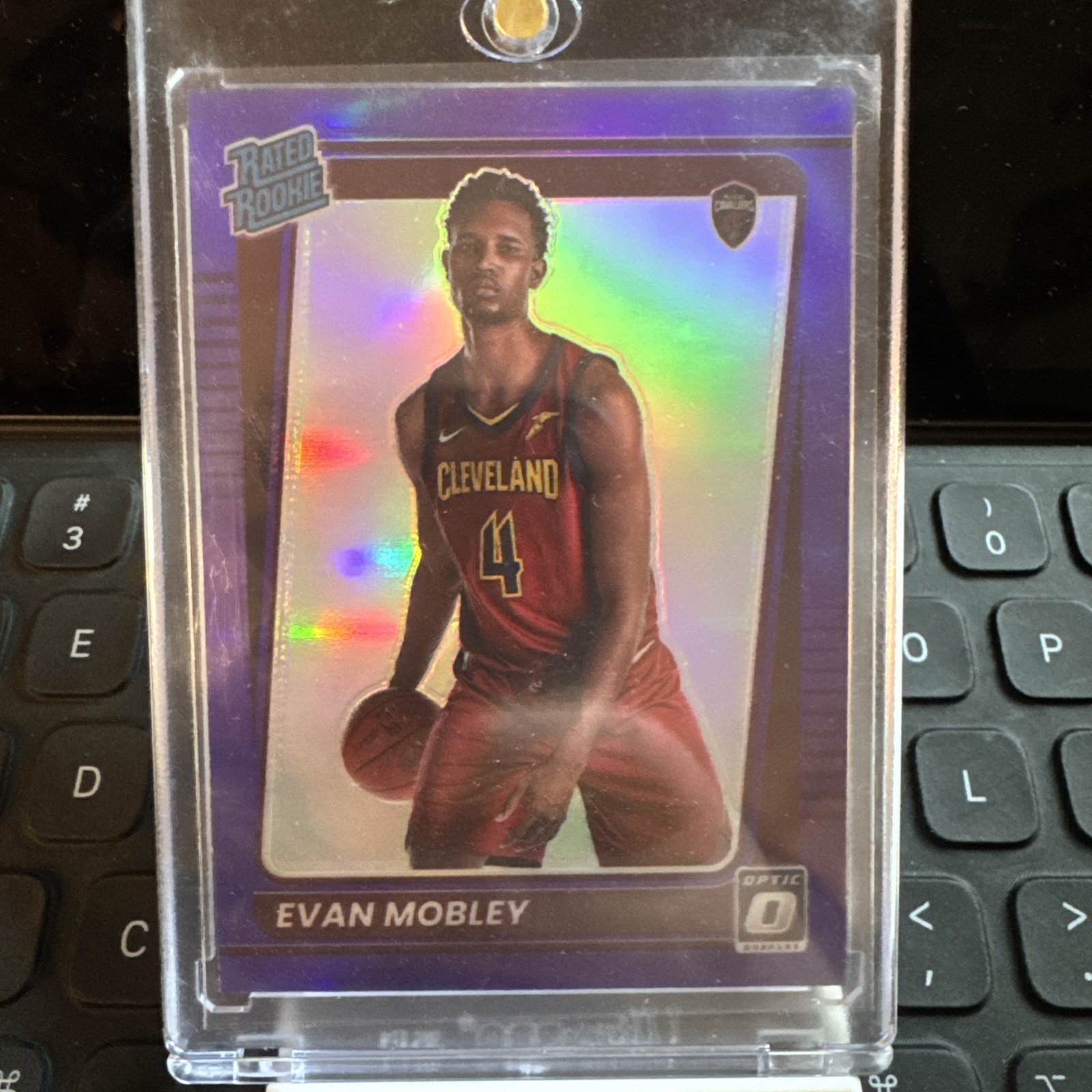 2021-22 Panini Donruss Optic - Rated Rookie Evan Mobley #175 Purple Prizm (RC)