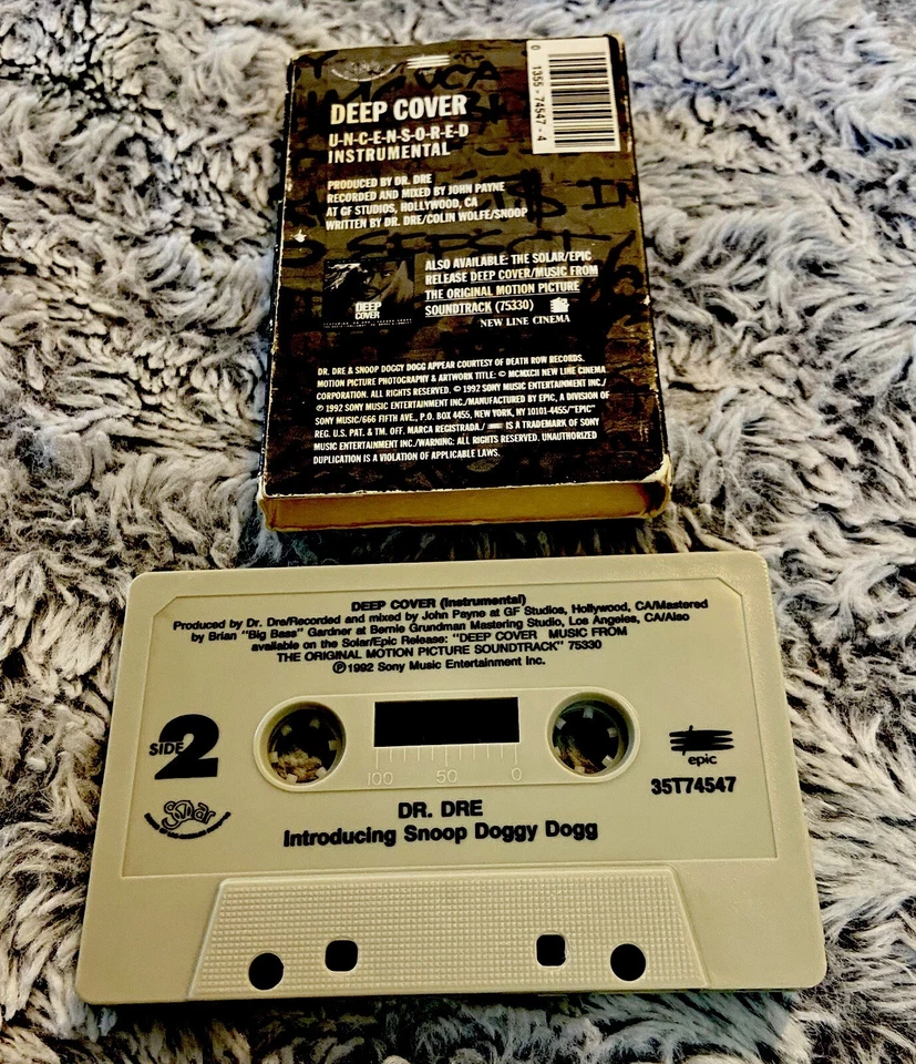 DR. DRE SNOOP DOGG Deep Cover Cassette Single Death Row Records EXTREMELY RARE! - Image 4 of 4