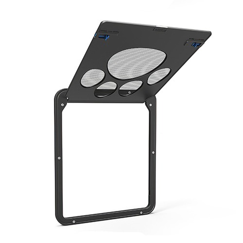 Pet Screen Door Magnetic Flap Screen Automatic Lockable Black Door For CEL - Picture 7 of 12
