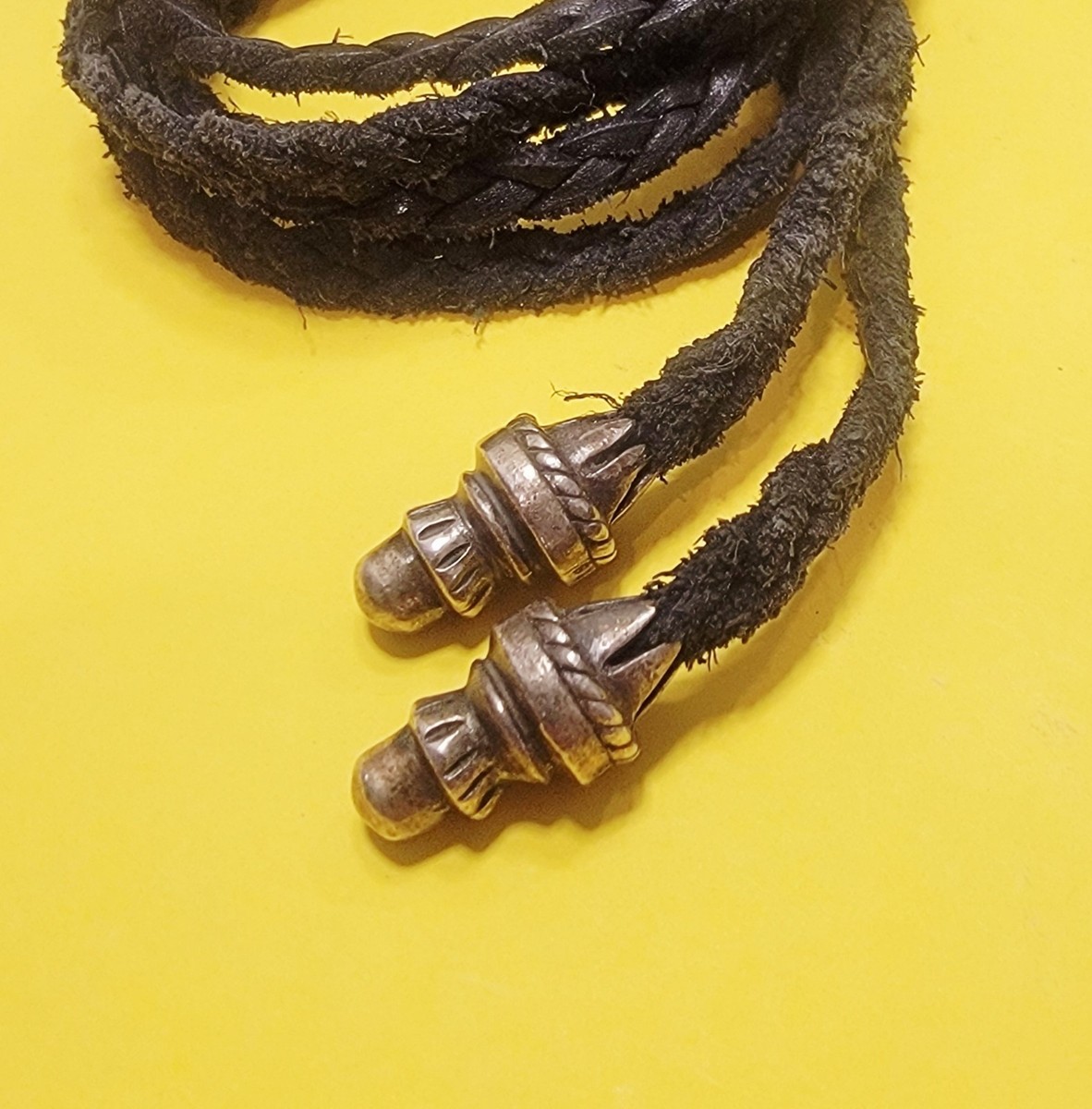 Chrome Hearts Vintage Leather Lanyard Rope Keychain Necklace