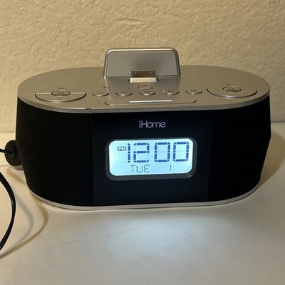 iHome iDN38 Apple Docking Station Dual Alarm Clock Radio Works For iPod (e5)