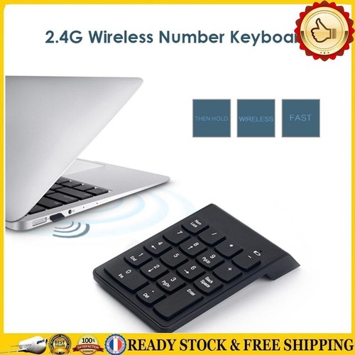 Keypad Computer Digital 18 Keys 2.4G Wireless Numeric Keypad for Laptop Tablets Digital ...