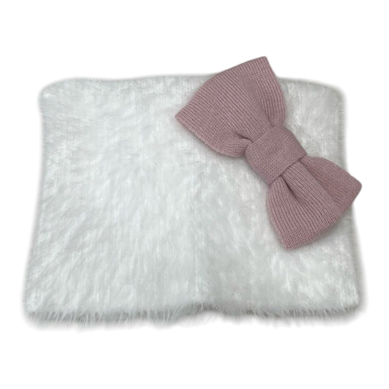 USJ Hello Kitty Fluffy Knit Cap Beanie Hat Pink Bow Ears Universal Studios Japan