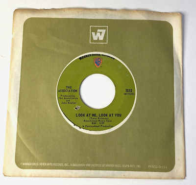 THE ASSOCIATION 45 RPM Record WB 7372 Just About The Same/Look At Me Loo At You