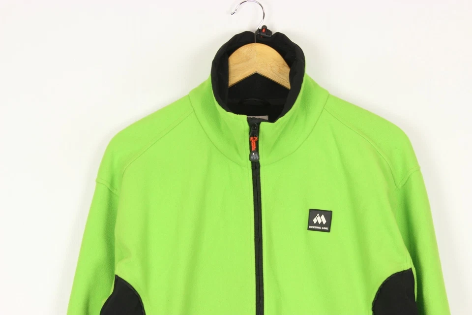 Chaqueta para hombre MISSING LINK Wind Stopper talla XL verde poliéster cremallera completa s7203 Foto 4 de 4