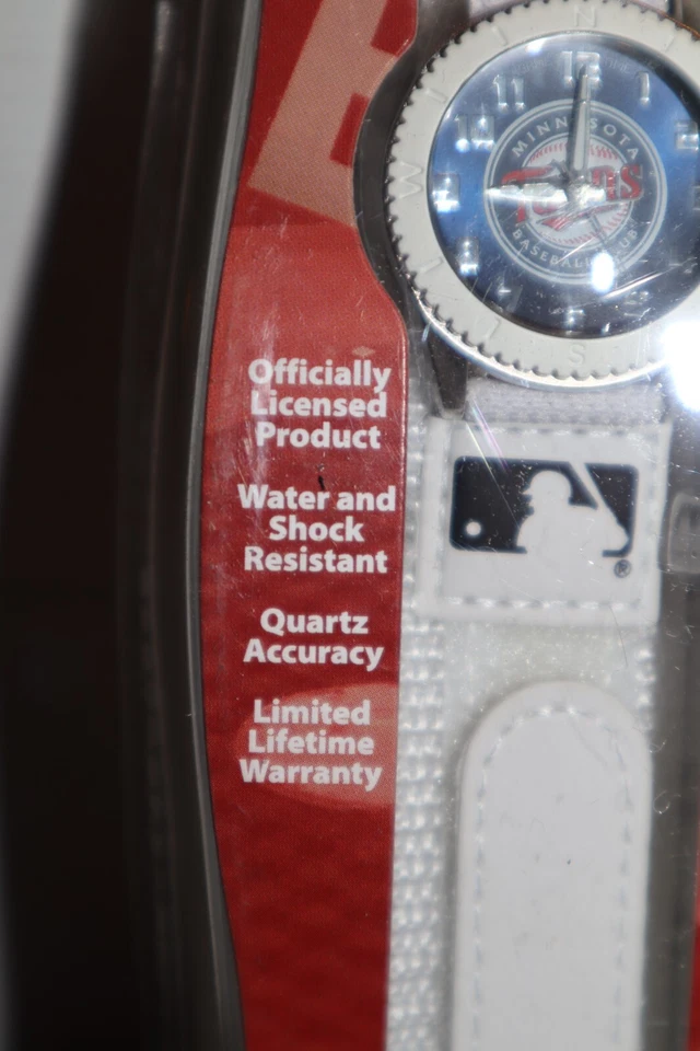 NEW - MLB Minnesota Twins Unisex White Watch Game Time Adjustable Straps - Image 3 of 4