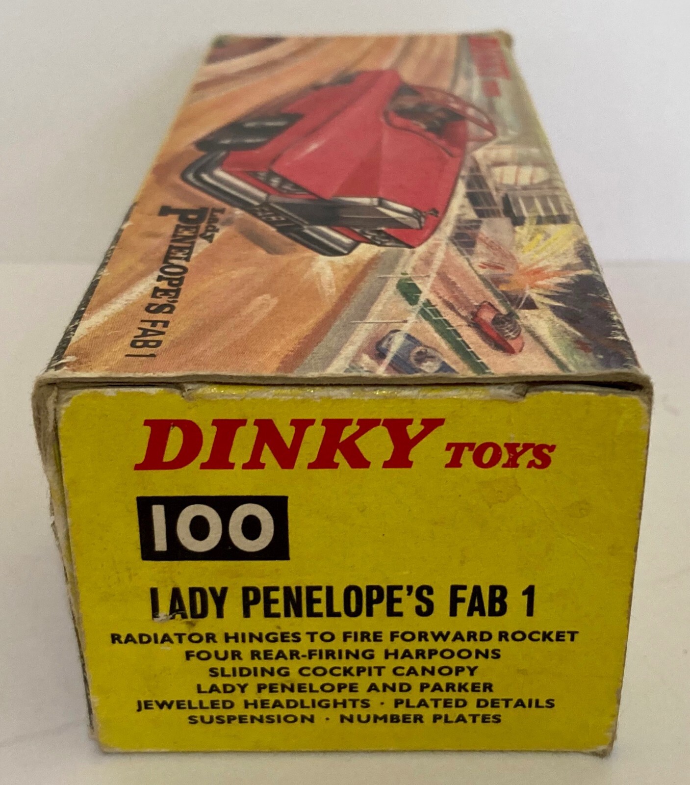 VINTAGE DINKY TOYS 100 LADY PENELOPE'S FAB 1 ORIGINAL EMPTY BOX