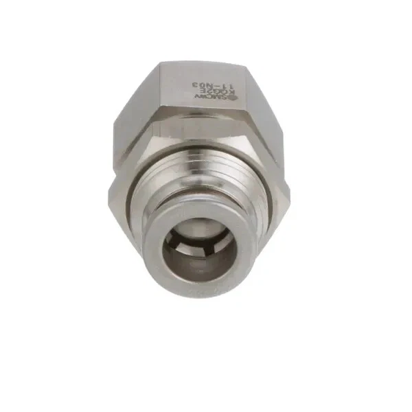 SMC KQG2E11-N03 One-Touch Bulkhead Connector, 3/8 in NPT 316 Stainless Steel - Image 2 of 4