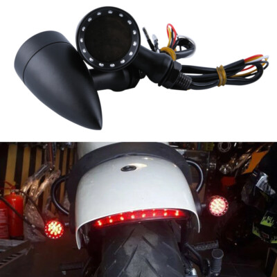 Motorcycle Custom LED Grille Brake Tail Lights For Kawasaki Vulcan S 650 900