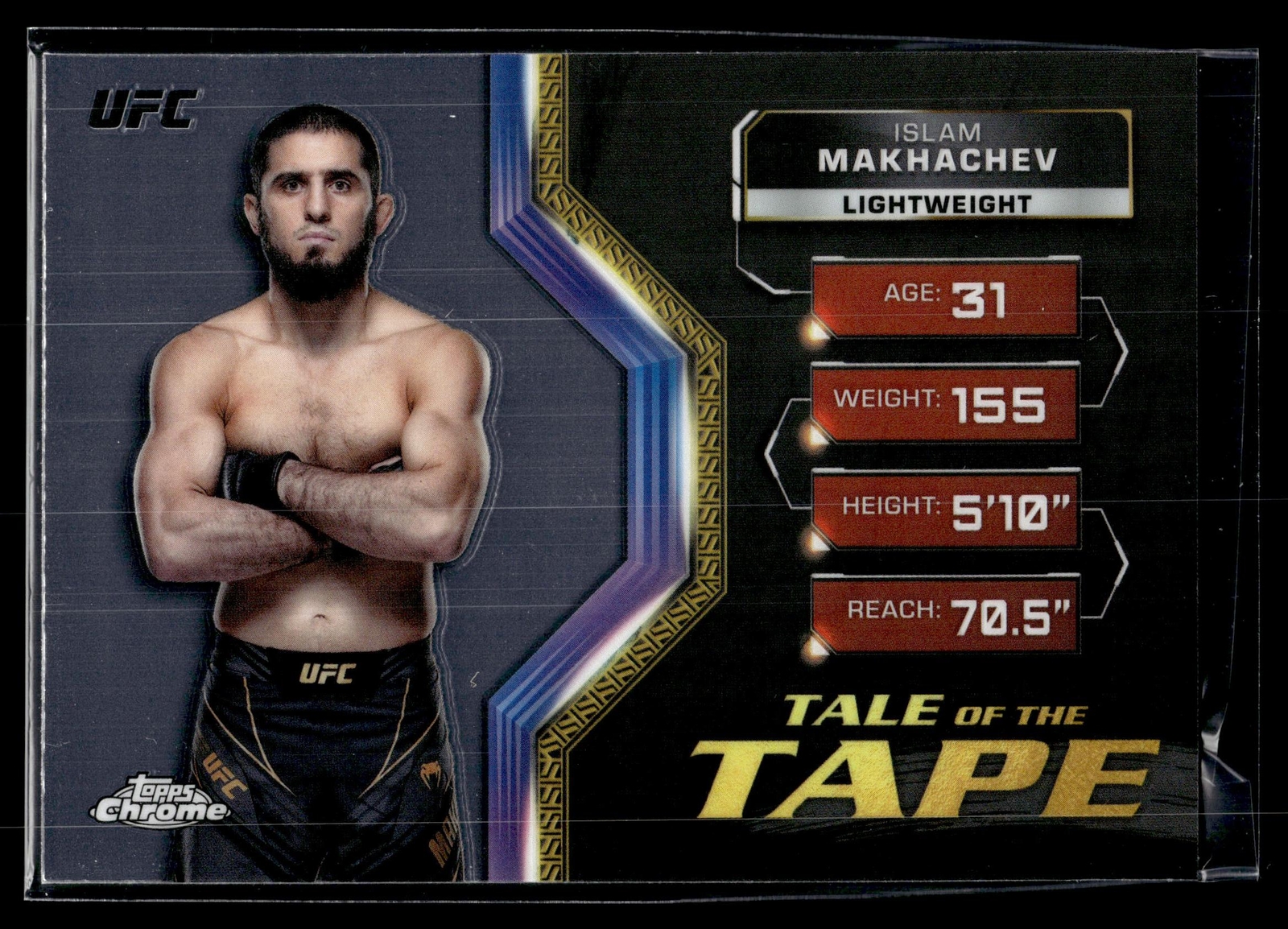 Islam Makhachev 2024 Topps Chrome UFC Tale of the Tape Card #TFT-10