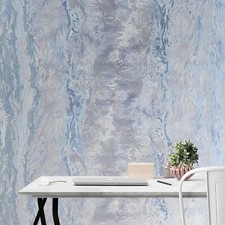 Blue Violet Striped faux amatis marble modern textured contemporary wallpaper 3D