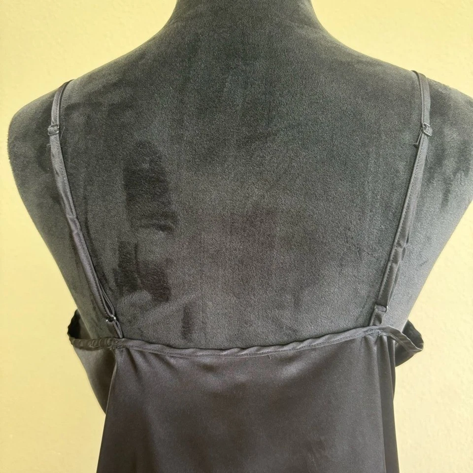 Juicy Couture top women large satin silky spaghetti strap rhinestone embellished - Image 3 of 4