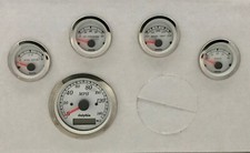 5 Gauge Gps Speedometer Dash Set Street Rod Hot Rod Universal White