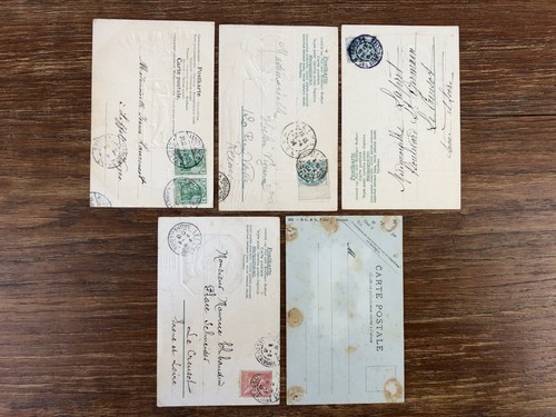 5x CPA Postkarten Relief Postkarten 1900 JUGENDSTIL Junge Frauen Damen - Bild 2 von 2