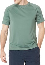 Quick-Dry UPF 50 Swim Tee for Men Slim Fit Short Sleeve Rash Guard Shirt