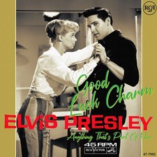 Repro Photo ELVIS PRESLEY Good Luck Charm RCA 7" Single Size 18x18cm