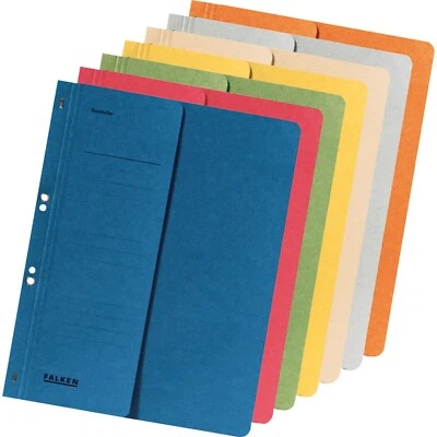 50 x Falken Ösenhefter A4 halber Deckel Manilakarton 250g/qm Farbe wählbar