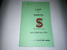 Singer 29-4 List of Parts  Manual