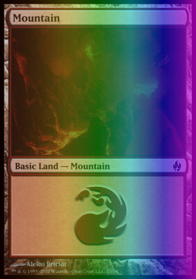 MTG Magic the Gathering Mountain (33/34) PDS Fire & Lightning MP FOIL