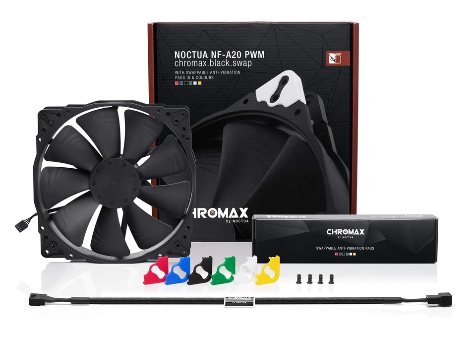 NF-A20 PWM chromax.black.swap Leiser Premium-Lüfter 4-Pin 200x30mm Schwarz - Bild 4 von 4