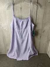 Wild Fable Lavender Floral Mini Dress Size M Rayon Adj Straps Beachy Summer