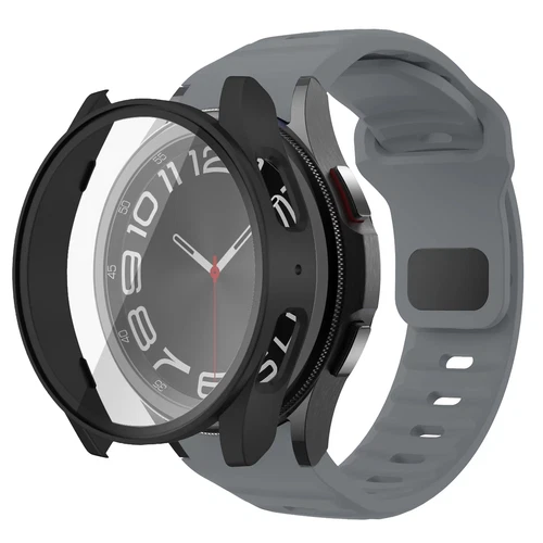 Band + Case Cover For Samsung Galaxy Watch 7/6/5/4/FE 40/44mm Silicone Strap - Picture 24 of 30
