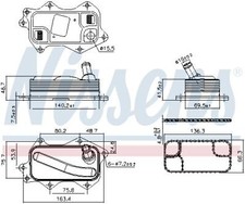 NISSENS 91380 Ölkühler, Motoröl für JEEP