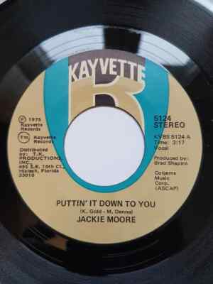  Jackie Moore    Puttin' It Down To You / Never Is Forever - Vinyl, 7'', 45 U/min 
