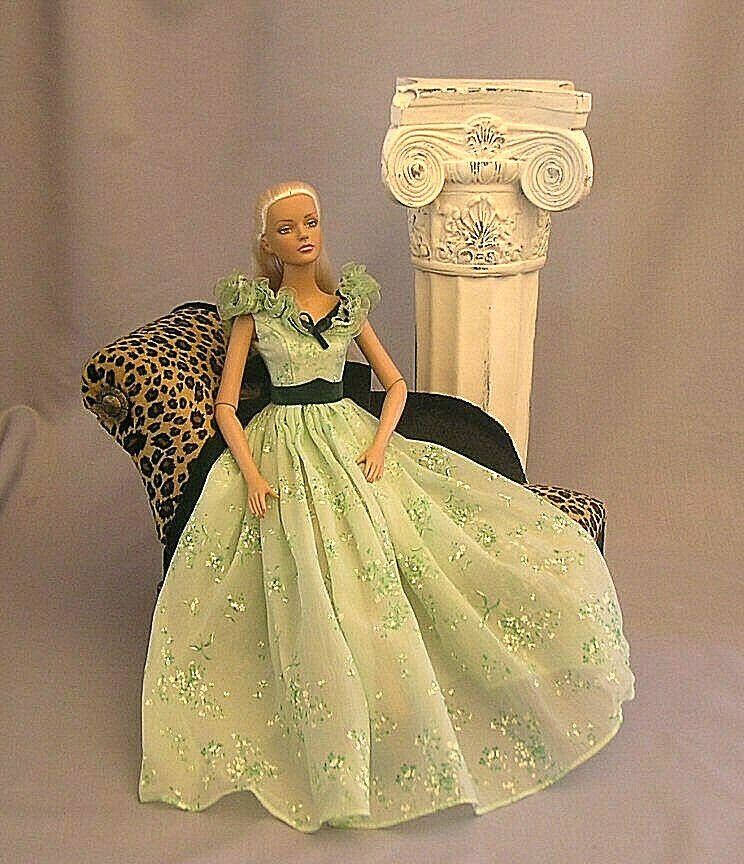 Franklin Mint Scarlett Ohara green sprig Barbecue dress (ONLY) fit 15-16in dolls
