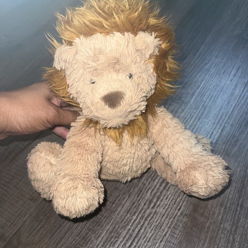 Jelly Cat Lion Plush London Brown Tan Fuzzy Wild Jellycat Stuffed Animal Toy 8"