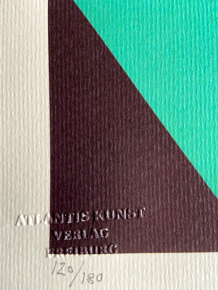 Litografía Kenneth Noland certificado de autenticidad original firmada (Frank Stella Robert Morris) Foto 4 de 4