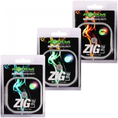 Korda Carp Fishing Zig Line Zig Rig & Floater Hooklength 100m Spool - All Sizes