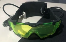 SPY GEAR Adjustable LED Night Vision Safety Goggles Flip Out Lights Eye Lens 