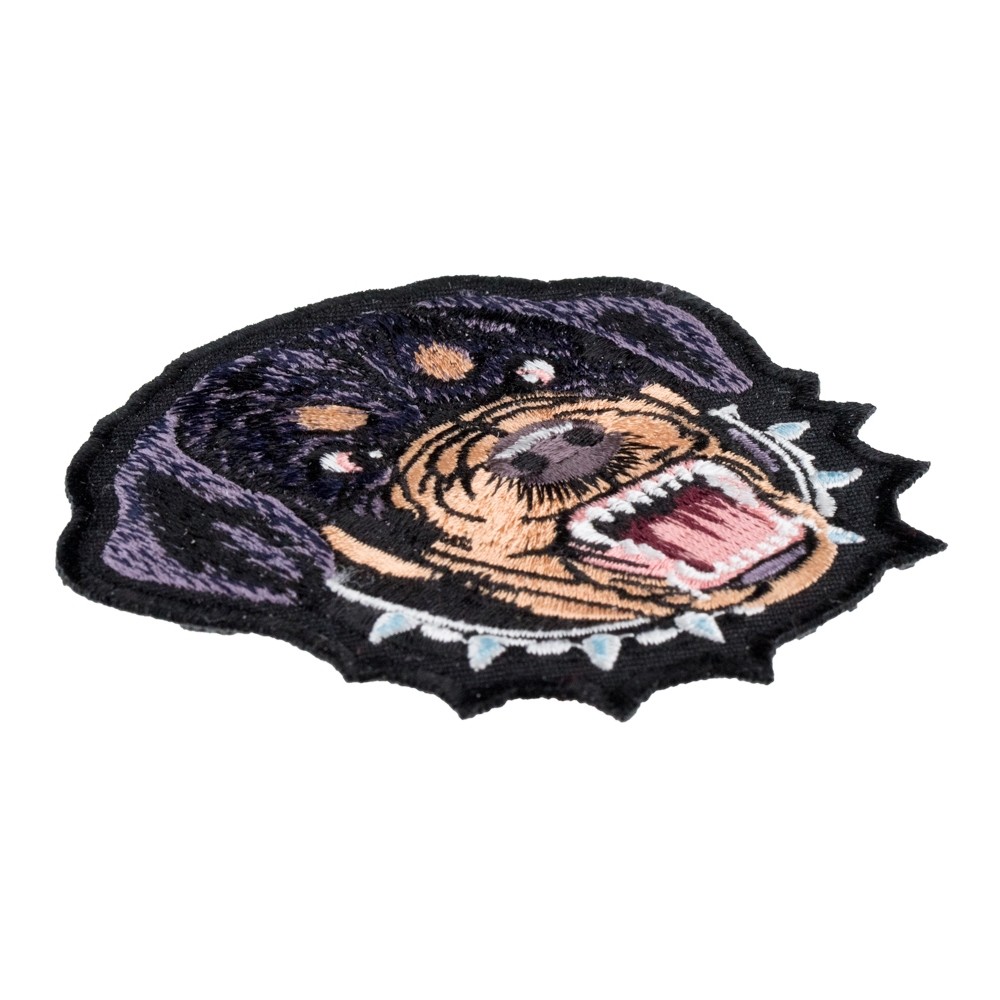 Mean Rottweiler Spiked Collar Patch, Dog Patches | eBay