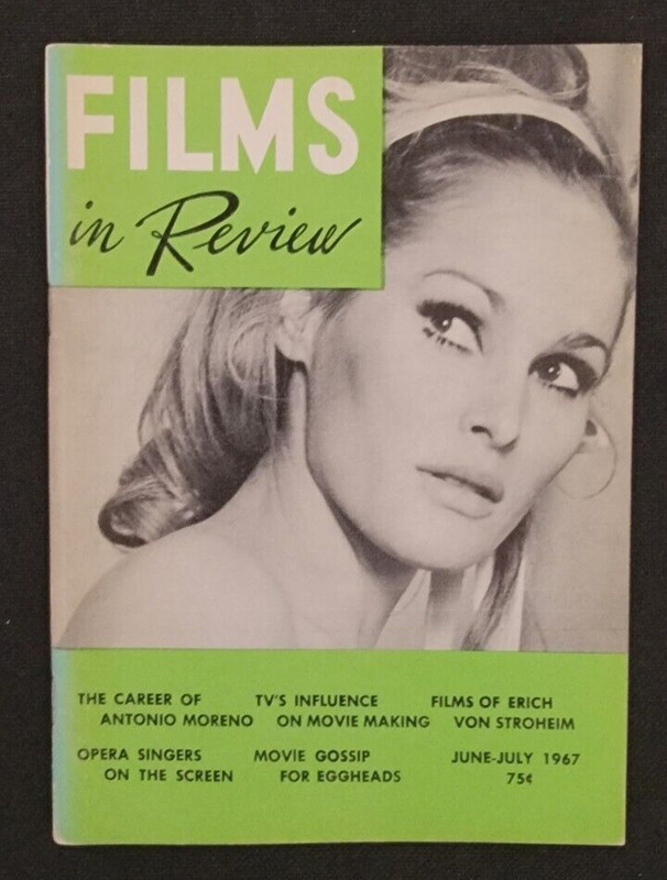 Films In Review Magazine June July 1967 Ursula Andress In Casino Royal Moreno