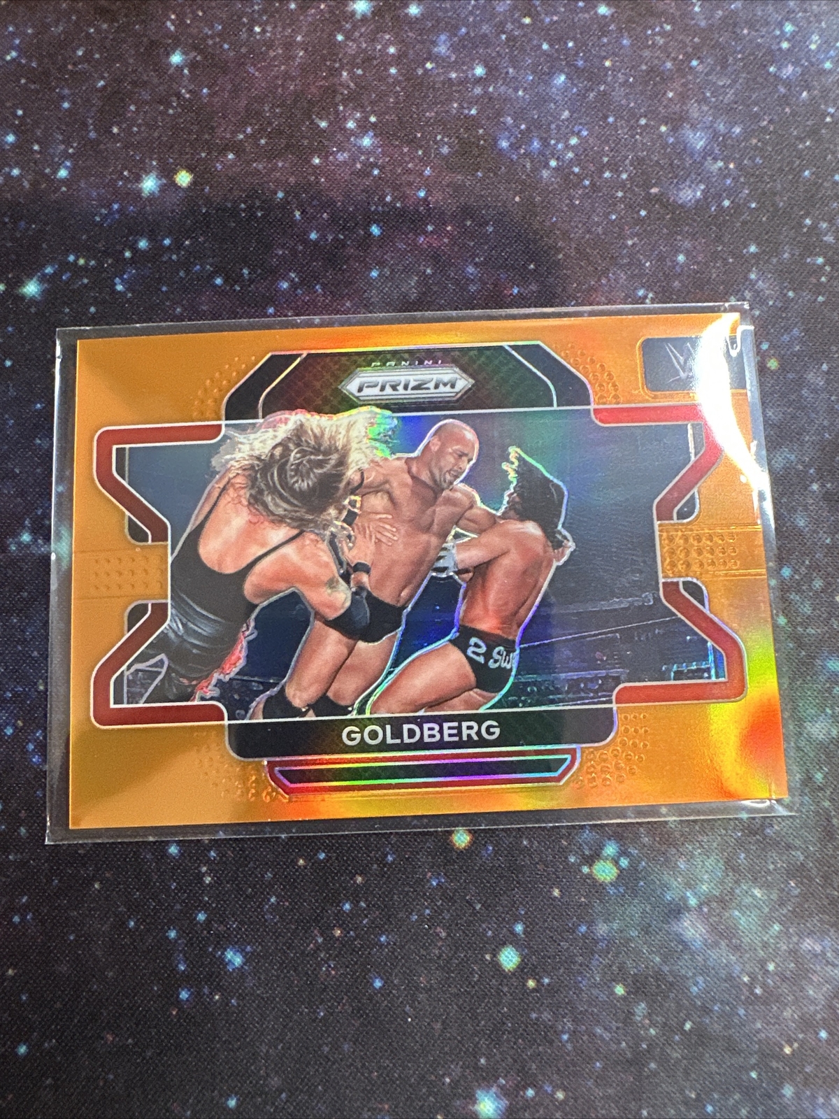 2022 Panini Prizm WWE #33 GOLDBERG Orange Prizm 3/99 WWE Legends