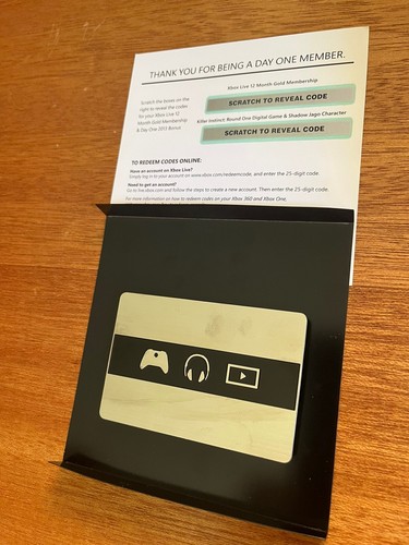 XBOX Live 12 Month Membership Day One 2013 Steel Card Code Not Scratched *READ* - Picture 5 of 5