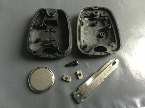 Repair KIT for Peugeot 206 2 button remote key case switches & battery blade - Picture 2 of 4