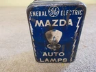 VINTAGE GE MAZDA AUTO LAMPS TIN FORD CHEVY DODGE RAT HOT ROD ADVERTIZING SIGN