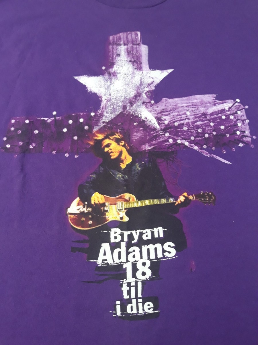 Bryan Adams 18 Til I Die Tour 1997 Vintage Tee Shirt Size XL | eBay