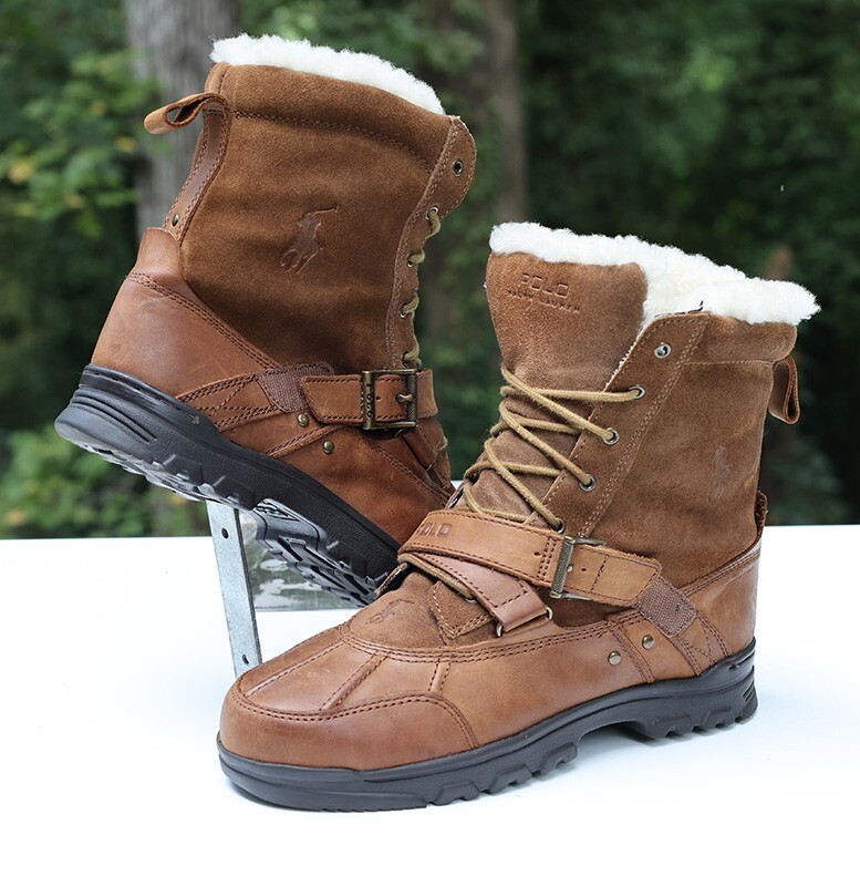 靴 (Reserved) Ralph Lauren Polo western Polo Ralph Lauren Tavin Shearling Boot Size 6.5 Brown Leather