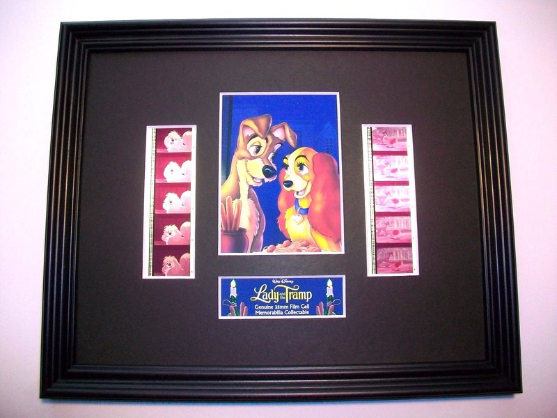 LADY & THE TRAMP Framed Movie Film Cell X 10 - compliments dvd book poster