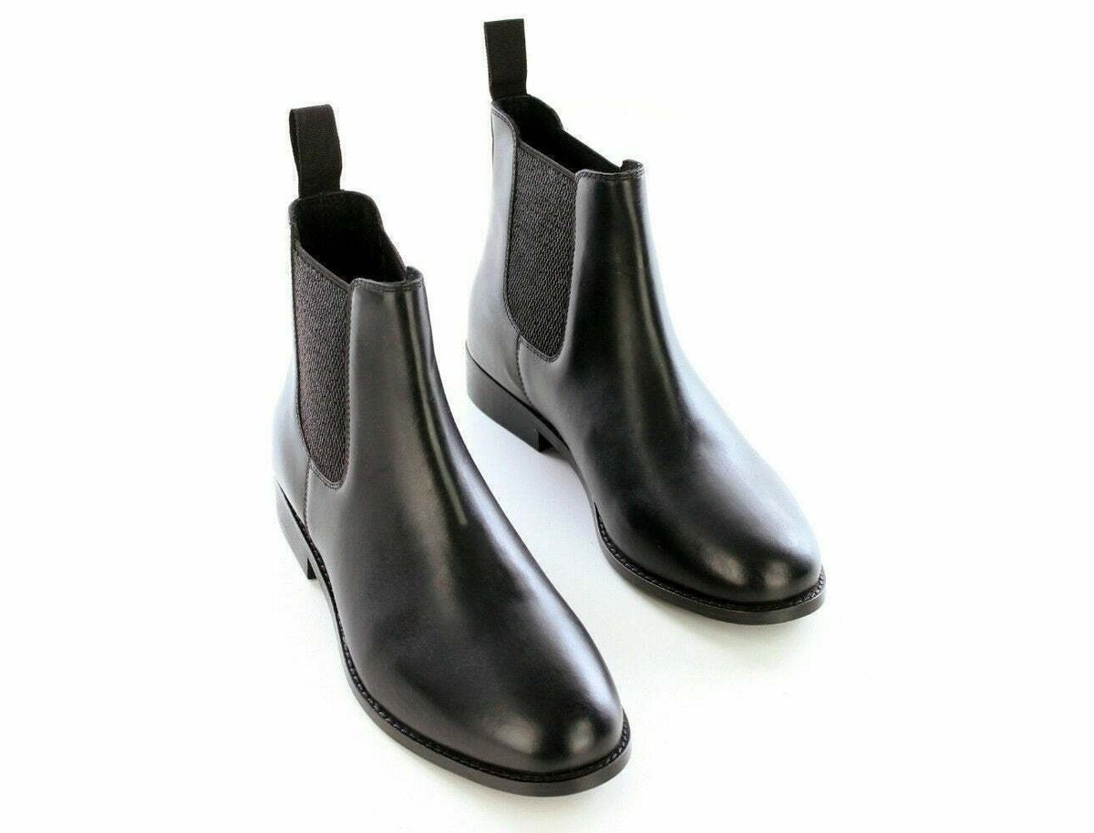 Men's Slip On Chelsea Ankle Boots Matt Leather Shoes, Dress Boots
