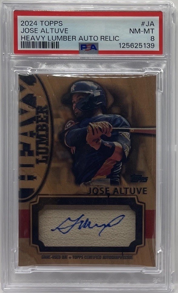 2024 Topps Update Heavy Lumber Autograph Jose Altuve GAME USED BAT