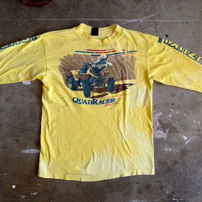70s - 80s VINTAGE SUZUKI QUADRACER RACING T-SHIRT MEN SZ S RIDER