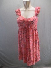 Loft Size 0 Womens Multicolor Floral Ruffle Sleeveless Comfort Sun Dress 102