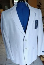 Stafford Signature Classic Fit Basket Weave Sport Coat NWT 44R Khaki 100 Cotton