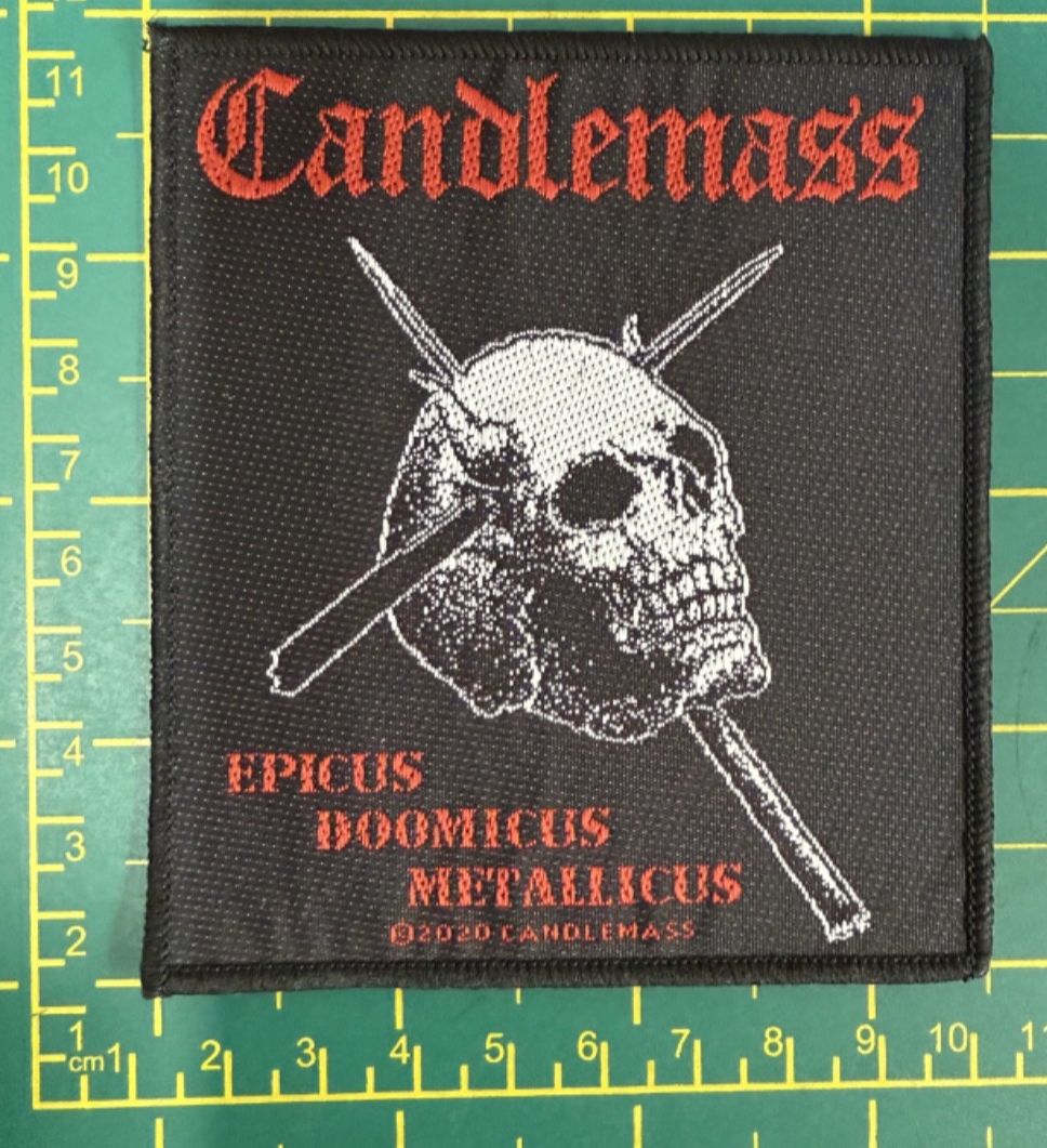 Candlemass Epicus Doomicus Metallicus Woven Patch Officially Licensed